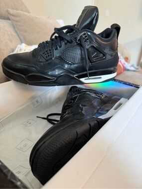 Jordan Men's Black Patent Leather Sneakers